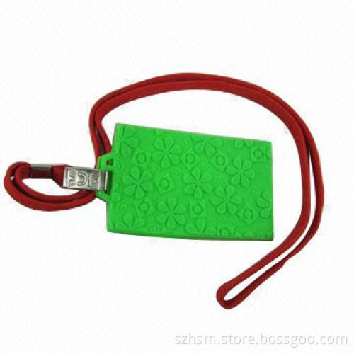 Soft PVC Embossed Flower ID Card Holder